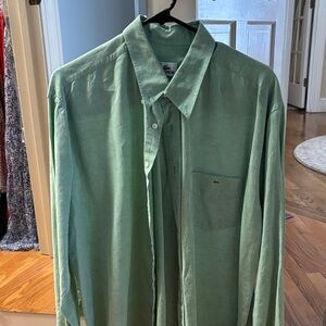 Lacoste Men's Light Green Button Down Shirt